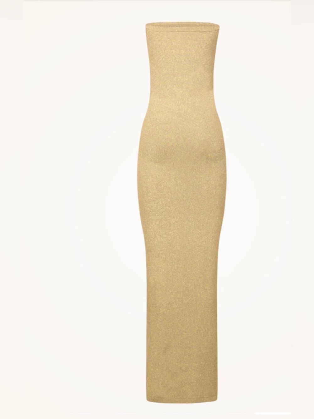 Wolford Fading Shine Strapless Bodycon Midi Gold Shine Sculpting Glam Dress - Picture 5 of 14